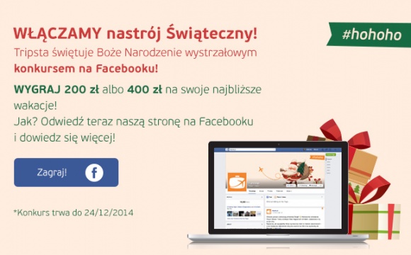 Świąteczny klimat nadchodzi! Tripsta.pl uruchamia serię konkursów bożonarodzenio