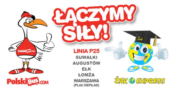 PolskiBus.com i Żak Express łączą siły na trasie P25!