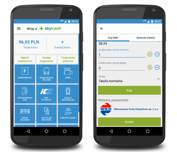 W aplikacji SkyCash można już kupować bilety WKD Transport, BIZNES - Warszawska Kolej Dojazdowa wprowadziła możliwość kupowania biletów jednorazowych przy użyciu aplikacji mobilnej SkyCash. Rozwiązanie pozwala dokonać zakupu przez całą dobę, z dowolnego miejsca. Żeby móc z niego korzystać, wystarczy posiadać telefon z dostępem do Internetu.