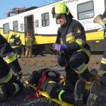 Ewakuacja pasażerów z pociągu Kolei Dolnośląskich