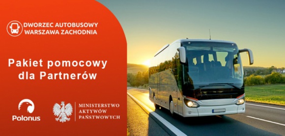 Polonus wprowadza „Plan pomocowy dla Partnerów Dworca Zachodniego" Transport, BIZNES - Polonus, narodowy przewoźnik autokarowy zarządzający Dworcem Autobusowym Warszawa Zachodnia, we współpracy z Ministerstwem Aktywów Państwowych wprowadza „Plan pomocowy dla Partnerów Dworca Autobusowego Warszawa Zachodnia”.